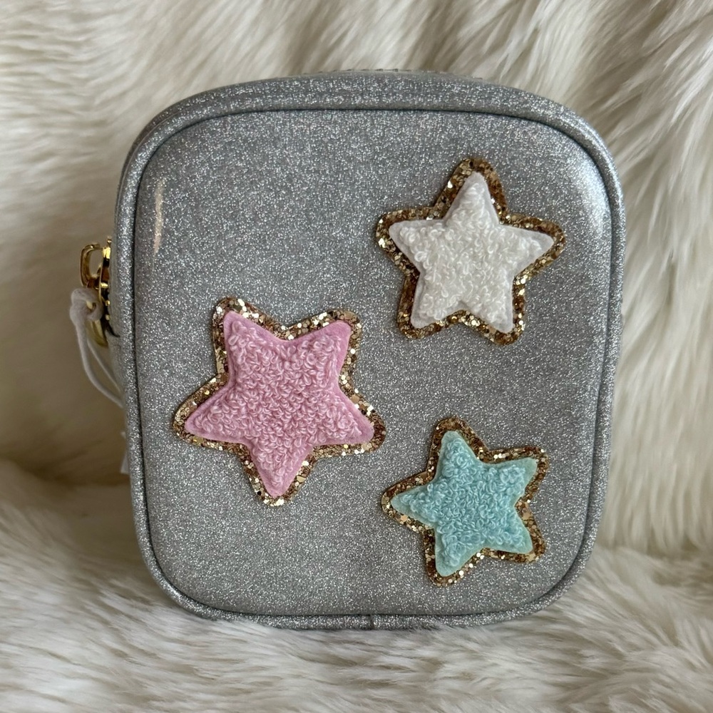 Stoney Clover Lane Glitter Mini Pouch in Cherry on Top